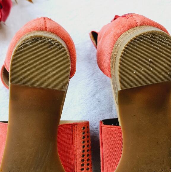🦃 Isaac Mizrahi Highline United Dance Coral Ankle Strap Sandal Leather 6.5 - Picture 10 of 11